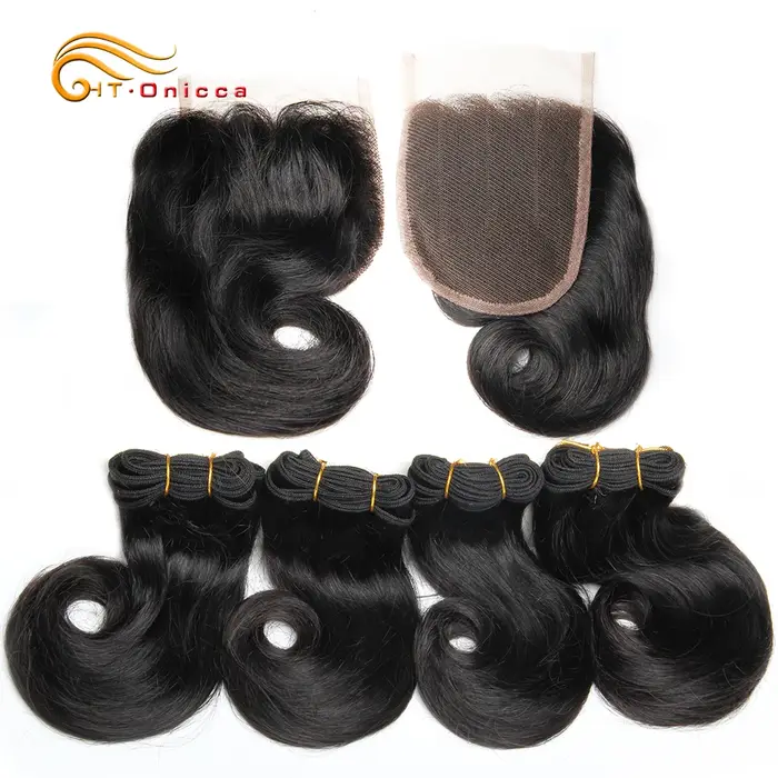 Mèches doubles de cheveux avec fermeture