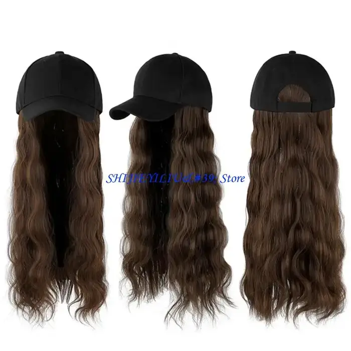 E21F – casquette Baseball avec Extensions cheveux pour femmes