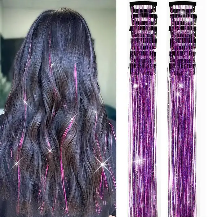 Extensions capillaires synthétiques à paillettes
