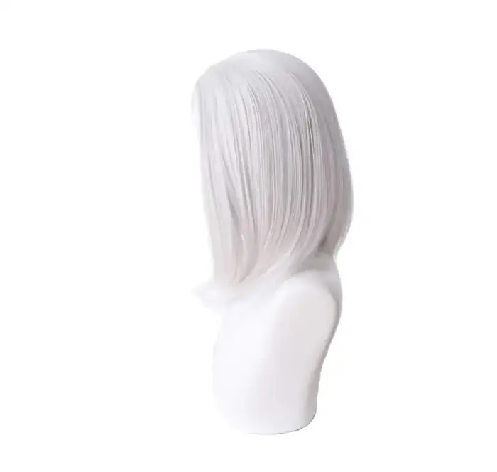 Perruque Cosplay Courte et Droite pour Femme