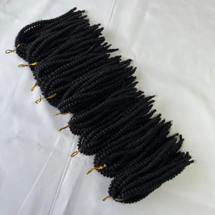 Printemps torsion Crochet cheveux 100% humain moelleux bombe