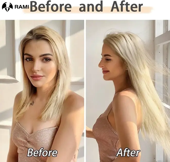 Extensions de cheveux sans couture pour femmes 7 pièces pince en polyuréthane dans