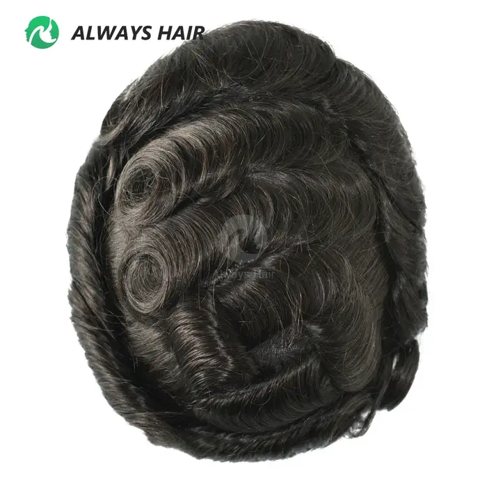 Alwayshair-DURA LACE hommes capillaire prothèse cheveux 130% densité de cheveux cheveux indiens dent