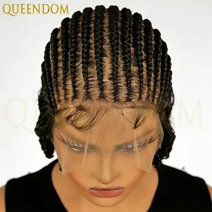 Perruque synthétique courte tressée Bob