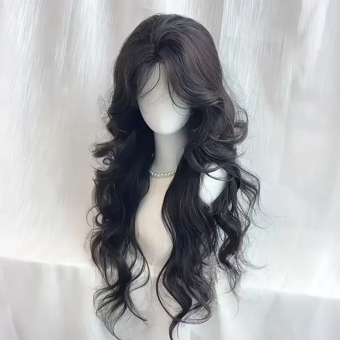 Perruque noire Lolita pour femmes