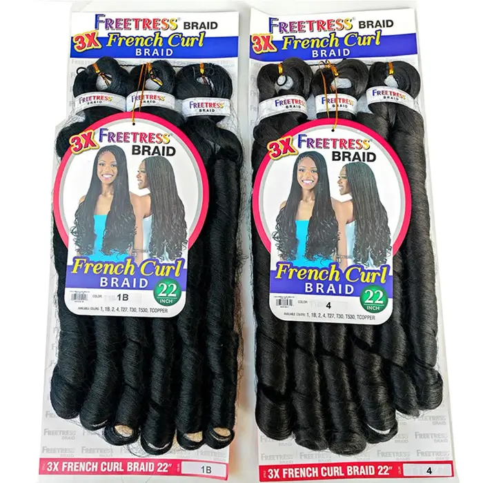 Extensions de cheveux synthétiques ondulés français