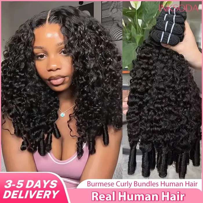 Extensions de cheveux humains bouclés birmans 100% vierges, tissage 15A, cheveux naturels bruts, poi