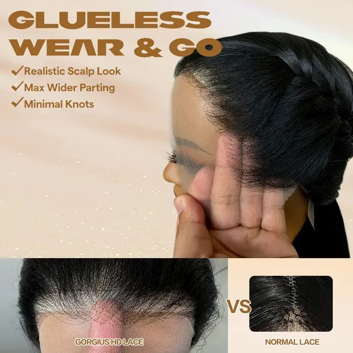 Perruque Lace Front Wig synthétique HD