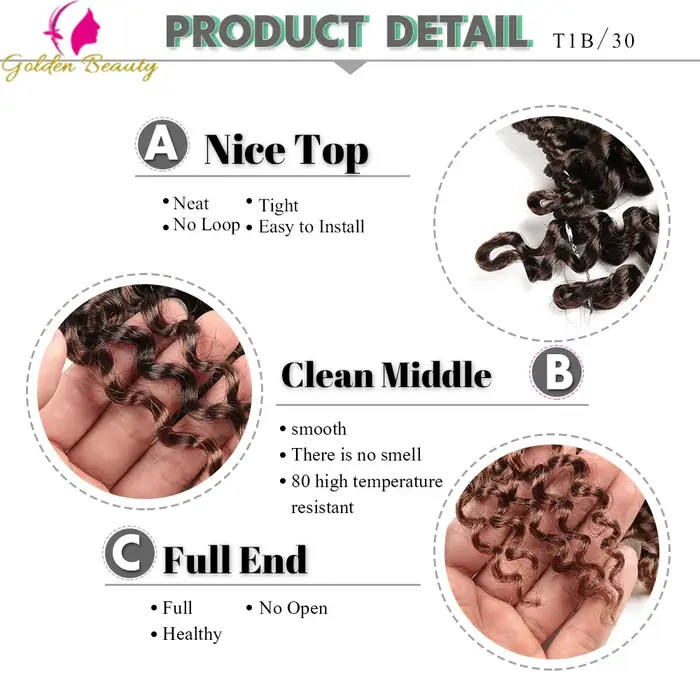Extensions capillaires synthétiques longues au Crochet