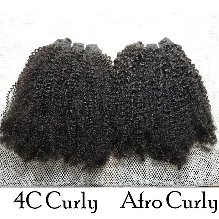 IXTUYLLY Tissage de cheveux humains 4C Afro Kinky Curly