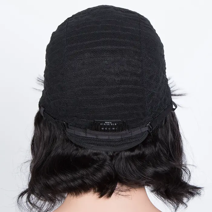 Perruques de cheveux humains Pixie Bob Cut avec frange pour femme