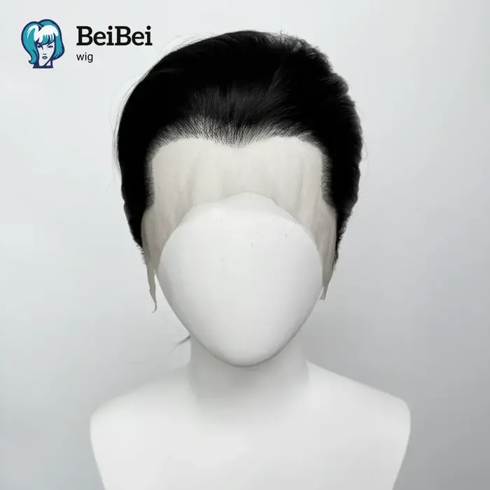 Perruque Lace Front Wig synthétique courte noire