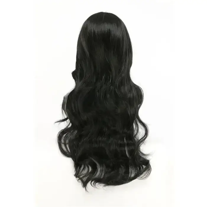 Anime Shego Cosplay perruque 80 cm longue vague bouclée noir