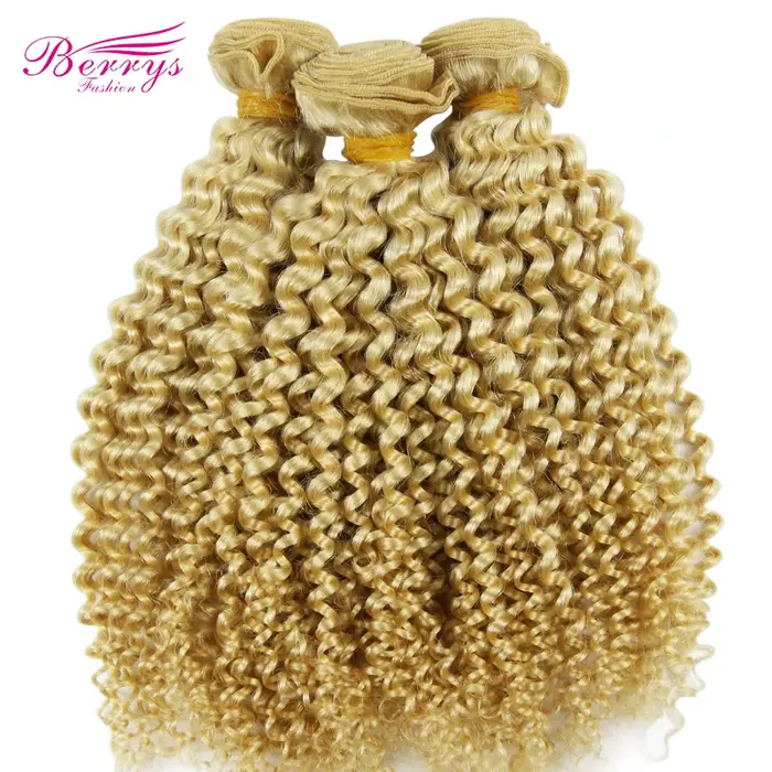 Berrys Fashion – Lots de mèches brésiliennes bouclées blondes 613