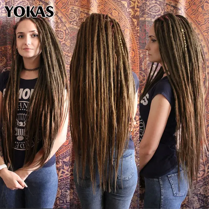 Extensions de Dreadlock synthétiques au Crochet faites à la main