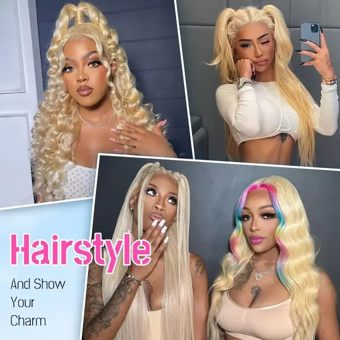 13x6 vague de corps Transparent HD 30 46 pouces 613 miel blond dentelle frontale perruque de cheveux