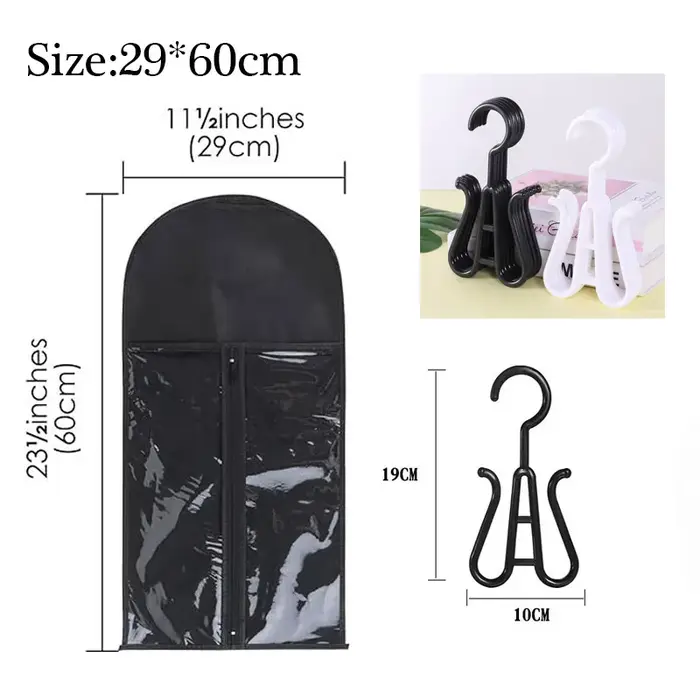 Sac de rangement pour perruques avec cintre