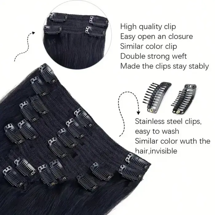 Extensions de cheveux à clipser