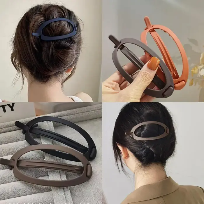 Pinces à cheveux grande boucle plate pince