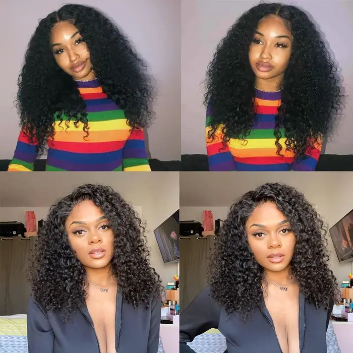 Extensions de cheveux humains bouclés afro crépus non traités