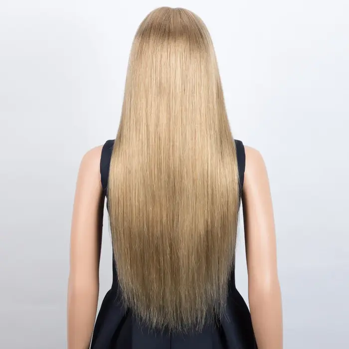 Lekker liquidation longue Blonde droite 13x1 T dentelle avant 100% perruques de cheveux humains pour les femmes