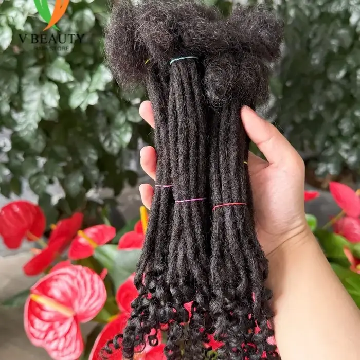 Extensions de Locs en Cheveux Humains avec Pointes Bouclées