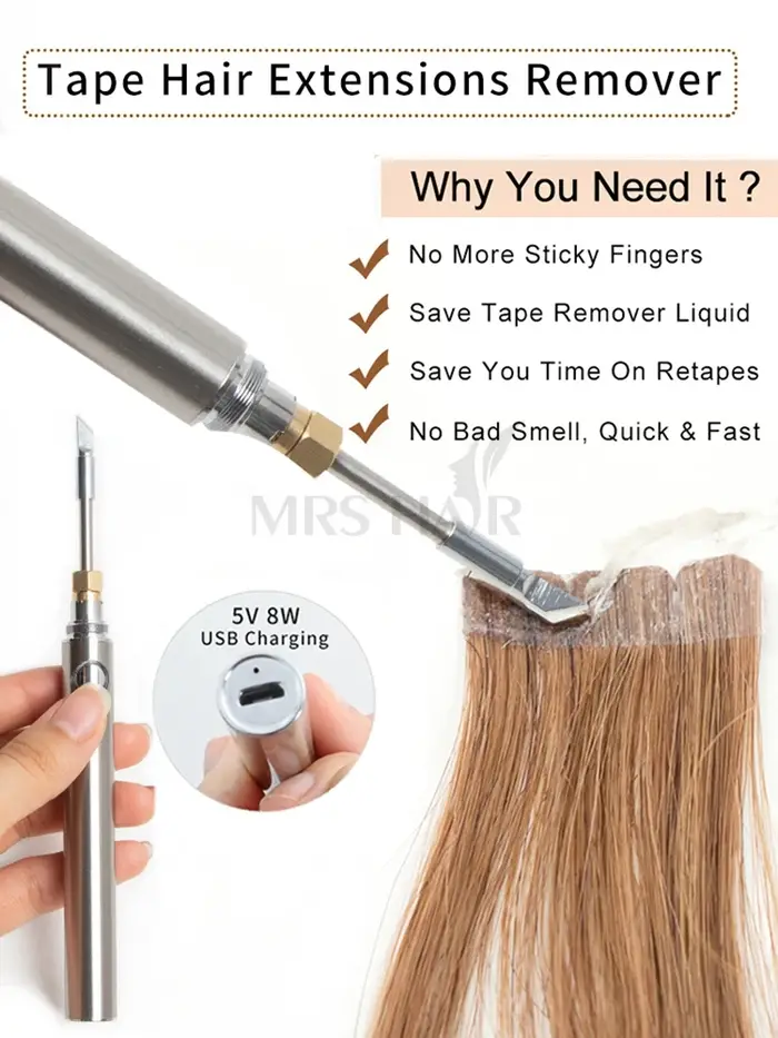Dissolvant de ruban adhésif électrique pour extensions de cheveux