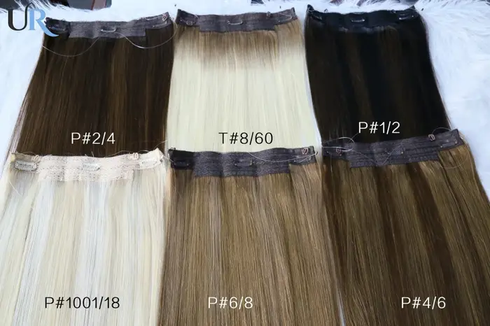 Extensions de trame de ligne de poisson une pièce 100% cheveux humains | Pour le séparation invisible et la couverture