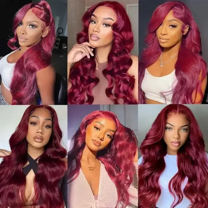Perruque Lace Frontal Wig synthétique Loose Wave 99J