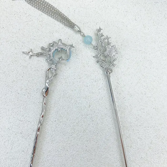 Épingles à cheveux élégantes en forme de lune pour femmes