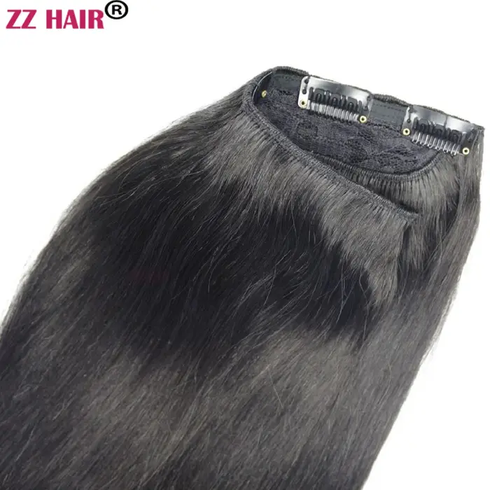 ZZHAIR-Extensions de Cheveux 100% Brésiliens Naturels Remy, Lisses, 16 à 24 Pouces, 140g, 1 Pièce pa