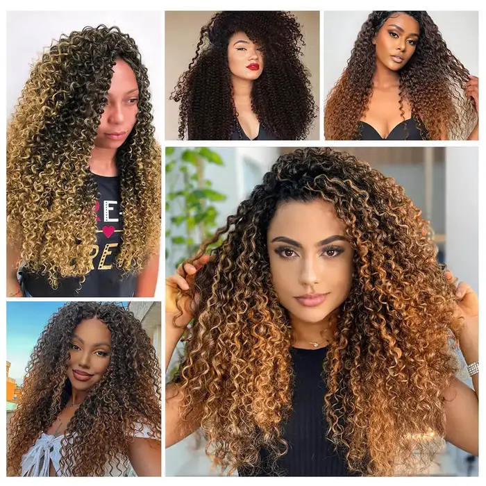 Bundles de cheveux bouclés caution synthétiques pour femmes, extensions longues bouclées, faux cheve