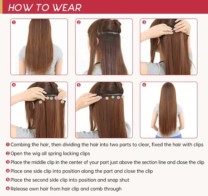 Moresoo pince dans les Extensions de cheveux 100% réel Remy