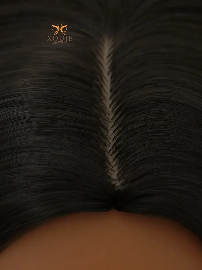Perruque Synthétique Courte en Fibre Chimique pour Femme, Cheveux Bruns Noirs, Style Bob, Doux et Mi