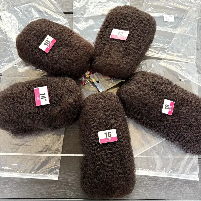 30 ou 50 g/paquet 10-18 pouces 4C Afro crépus en vrac Extensions de cheveux humains sans trame brési