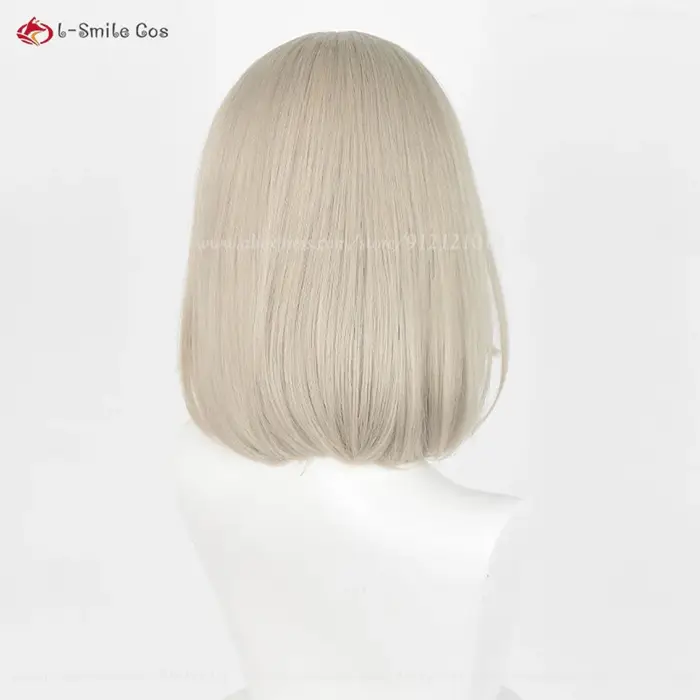Anime Falin Touden Cosplay perruque 35 cm court gris or femmes perruques résistant à la chaleur cheveux synthétiques
