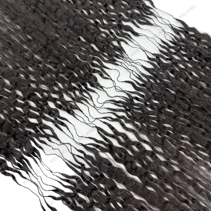 Extensions de cheveux bouclés crépus en plumes