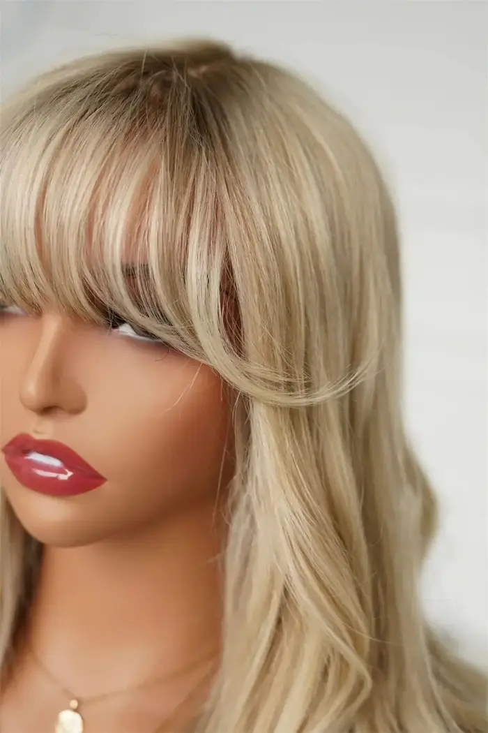 Perruque à lacet frontal de 24 pouces, nouveau style, ombré blond doré, vague corporelle, pour femme