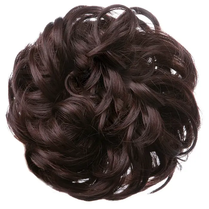 Chignon synthétique en désordre à usage quotidien