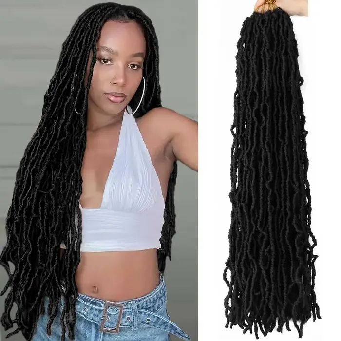1/6 paquets Faux Locs Crochet cheveux 30 pouces doux Locs pour Locs en détresse papillon Locs Croche