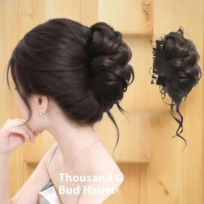 Chignon démélé artificiel