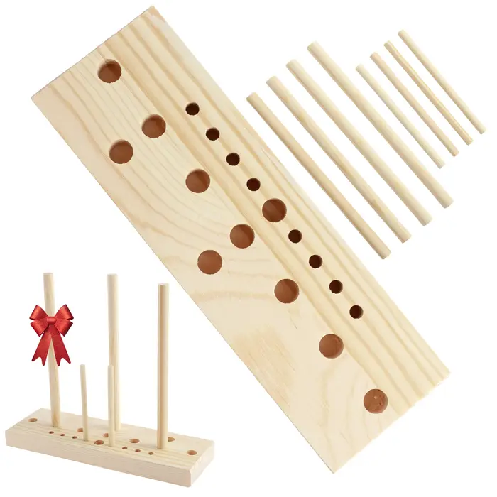 Fabricant d'arc étendu pour couronnes de ruban, outil de fabrication d'arcs en bois, nœuds de cheveu