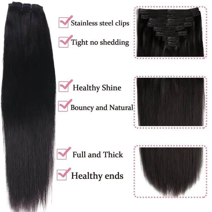Extensions de cheveux à clipser