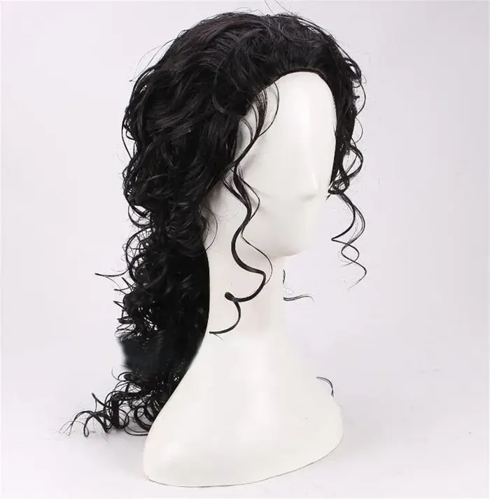 Perruque noire Michael Jackson 2026 pour cosplay