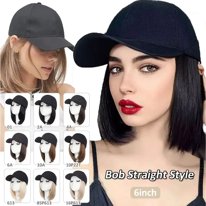 Casquette de Baseball avec Extensions de cheveux