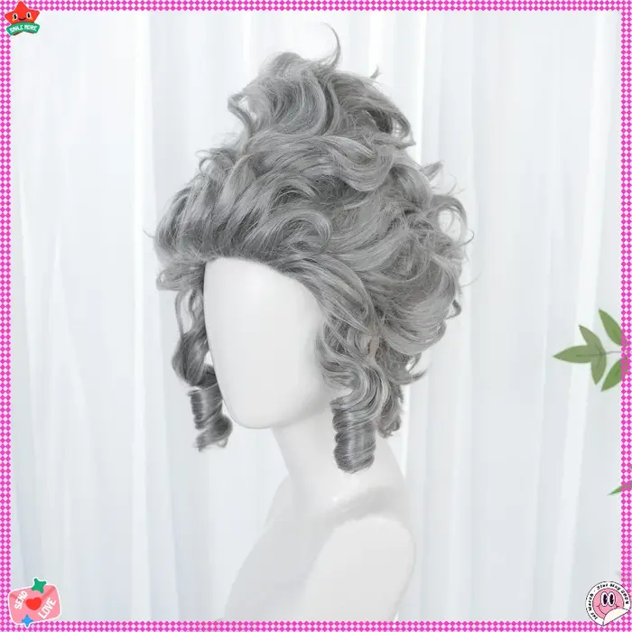 Perruque de Cosplay du film Marie Antoinette, cheveux bouclés de Style Rococo gris argenté pour fête