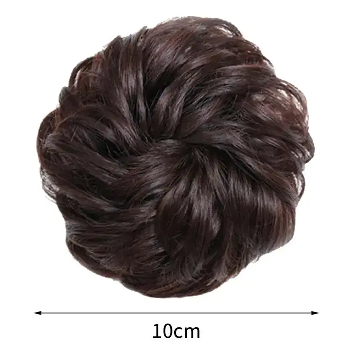 Chignon synthétique élégant et bouclé avec élastique