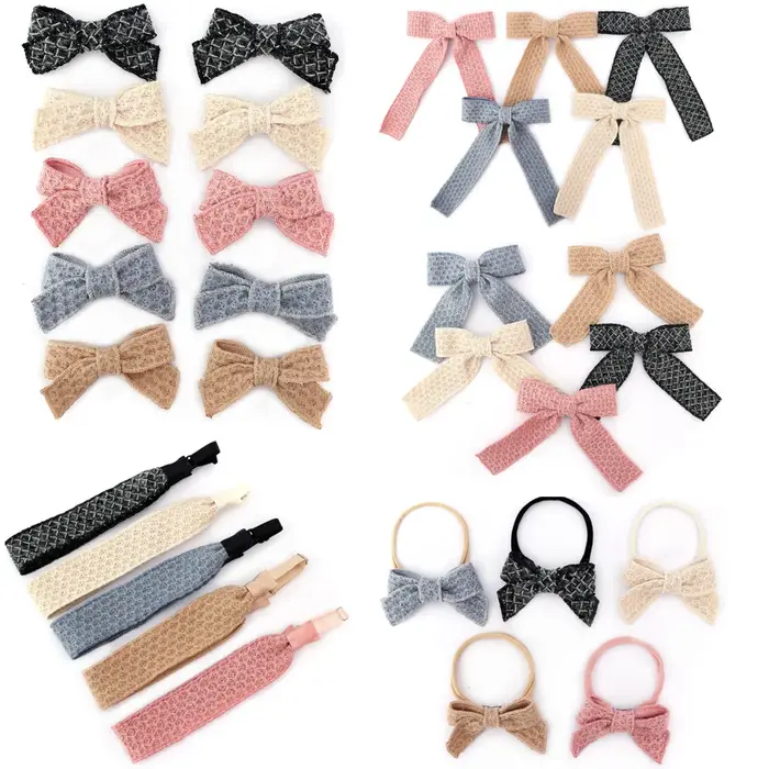 Bandeau à nœud en velours pour enfants