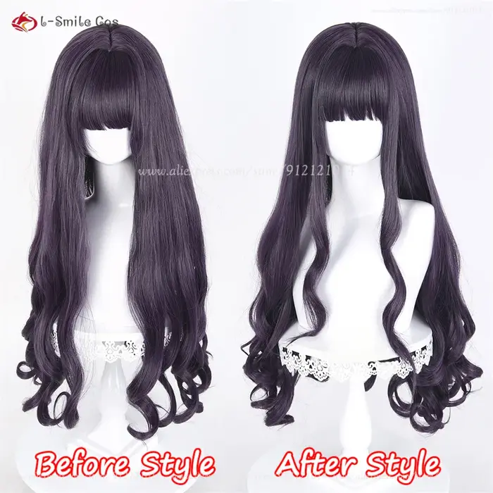 Perruque de Cosplay synthétique Tomoyo Daidouji