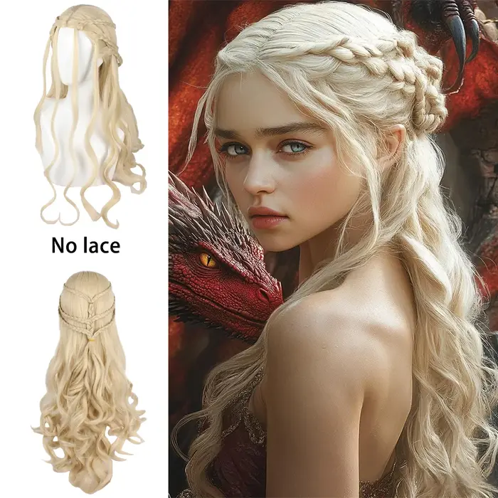 Perruque de cosplay Daenerys Targaryen 13×4HD avec dentelle frontale